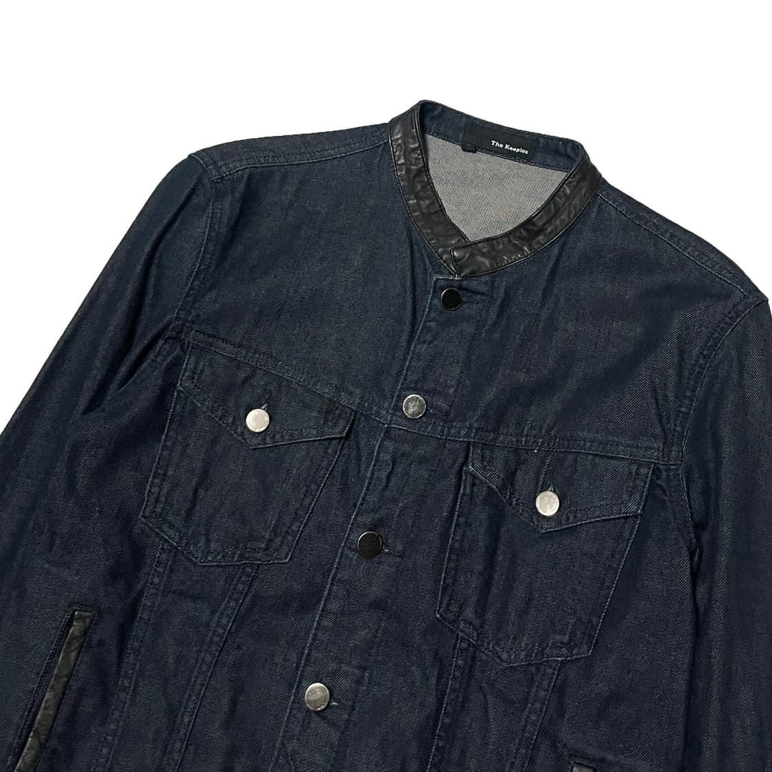 The Kooples 더쿠플스 레더 노카라 데님 자켓 상품이미지3