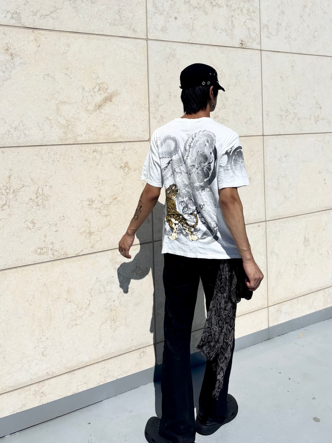 “Vintage” Oriental Print White Tee 상품이미지8