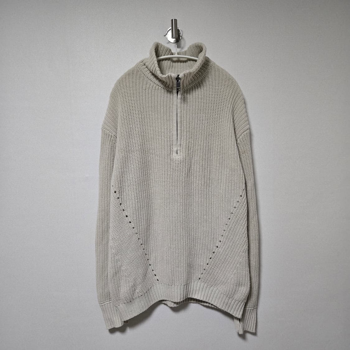 일꼬르소 오버 핏 모크넥 하프 집업 니트 / 남성 니트/ 남자 니트 상품이미지2