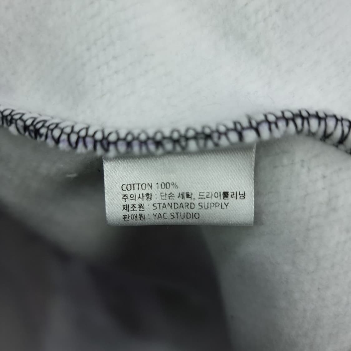 [약스튜디오] 멀티 패턴 루즈핏 후드 집업 블랙 M18268 상품이미지8