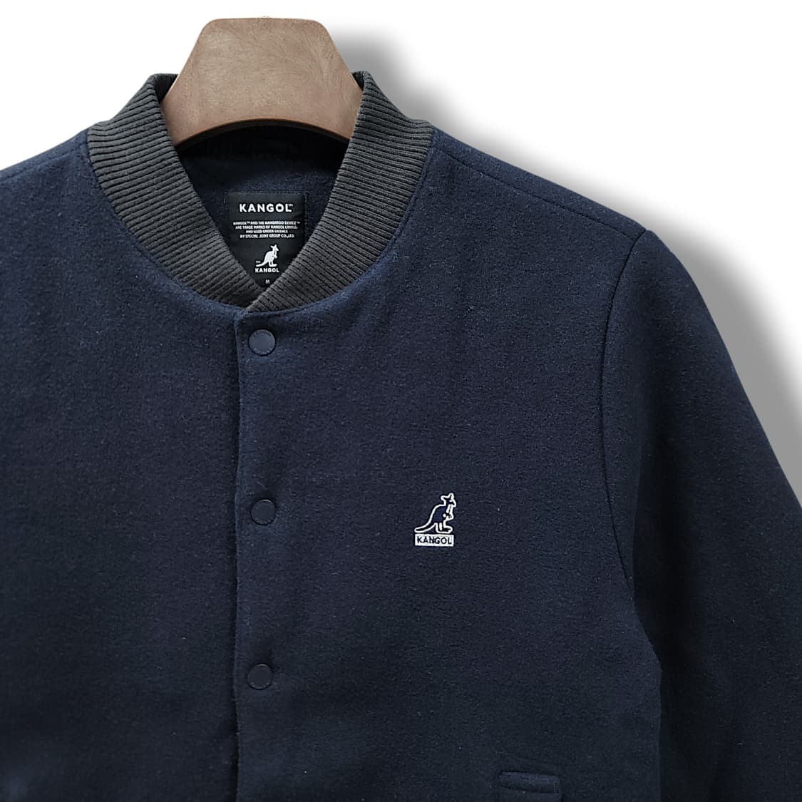 [M] 캉골 네이비 베이직 모+폴리 바시티 자켓 상품이미지5