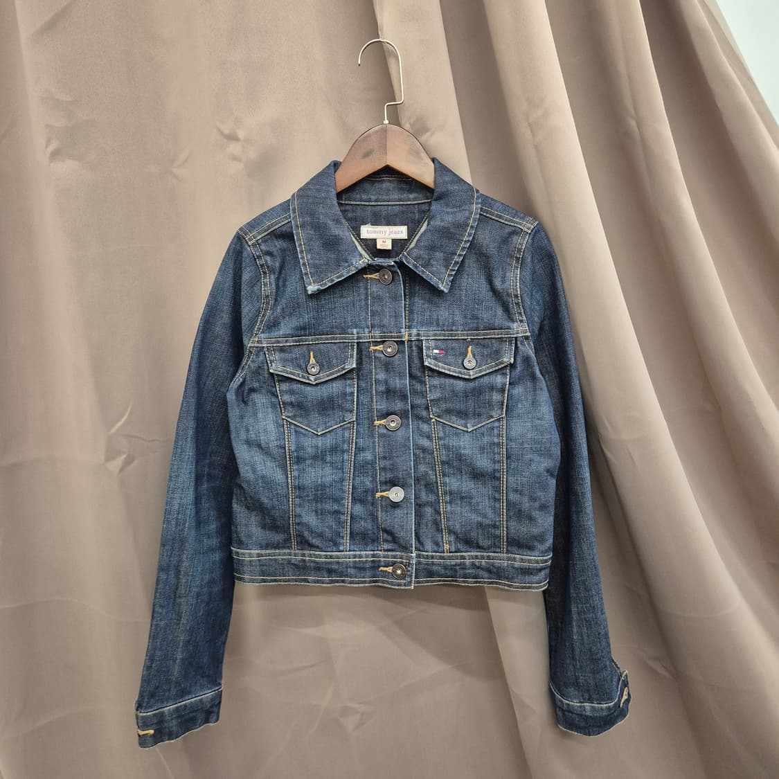 타미 진스 크롭 데님 자켓 M 상품이미지1
