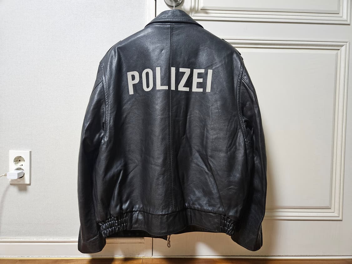 독일 경찰 가죽자켓 POLIZEI 상품이미지1