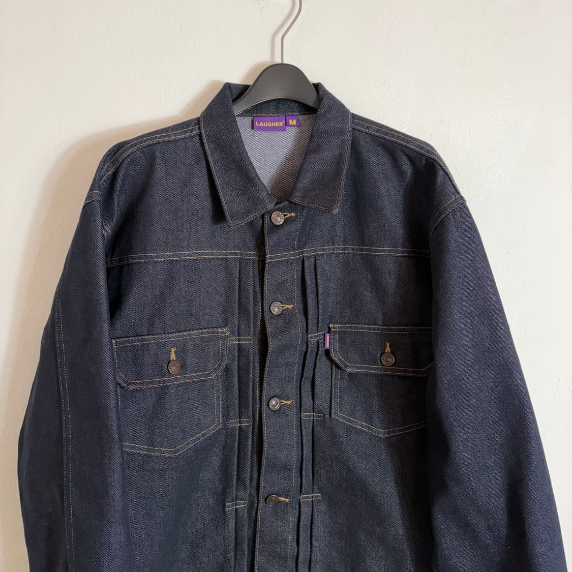 LAUGHER 데님 트러커 딥블루 자켓(M) 상품이미지3