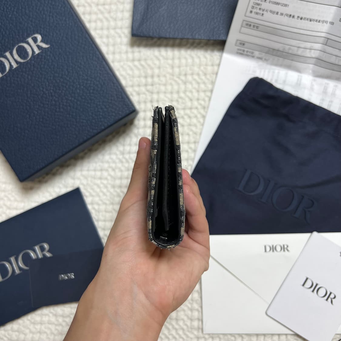(새상품급 풀구성) 디올 오블리크 장지갑 상품이미지6