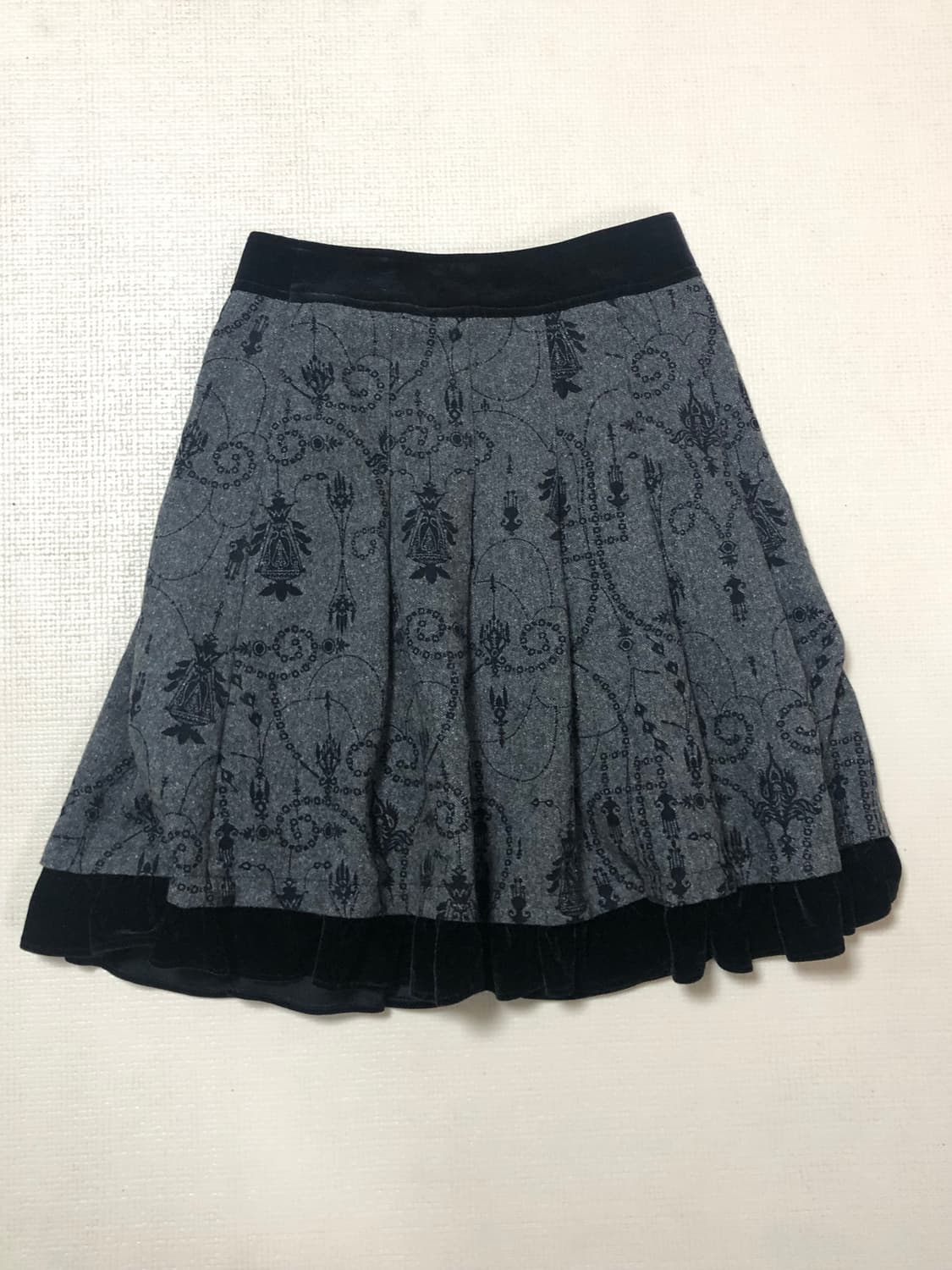 빈티지 그레이 오리엔탈 미디 스커트 상품이미지10