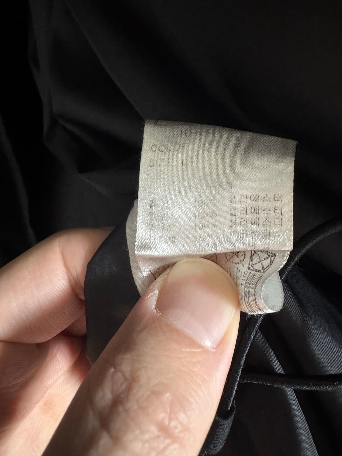 캉골 오리털 패딩 블랙 판매합니다. 상품이미지3