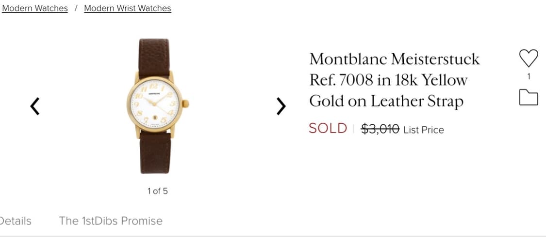 몽블랑 ref.7009 금장 빈티지 시계 상품이미지8