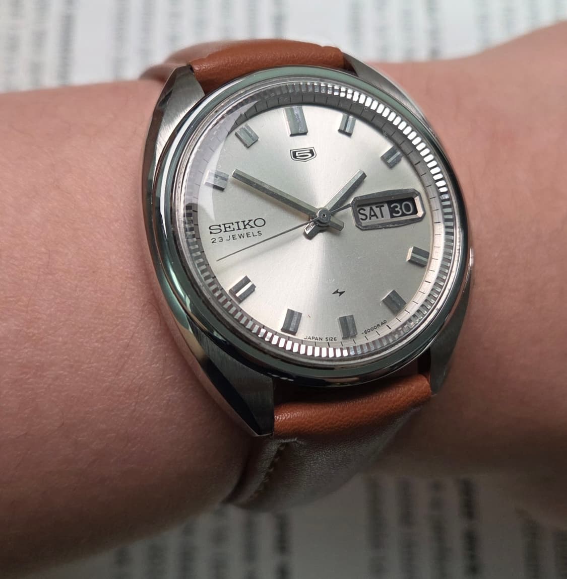 빈티지 세이코 순정 실버판 이너베젤 데이데이트 5126 오토매틱  상품이미지9