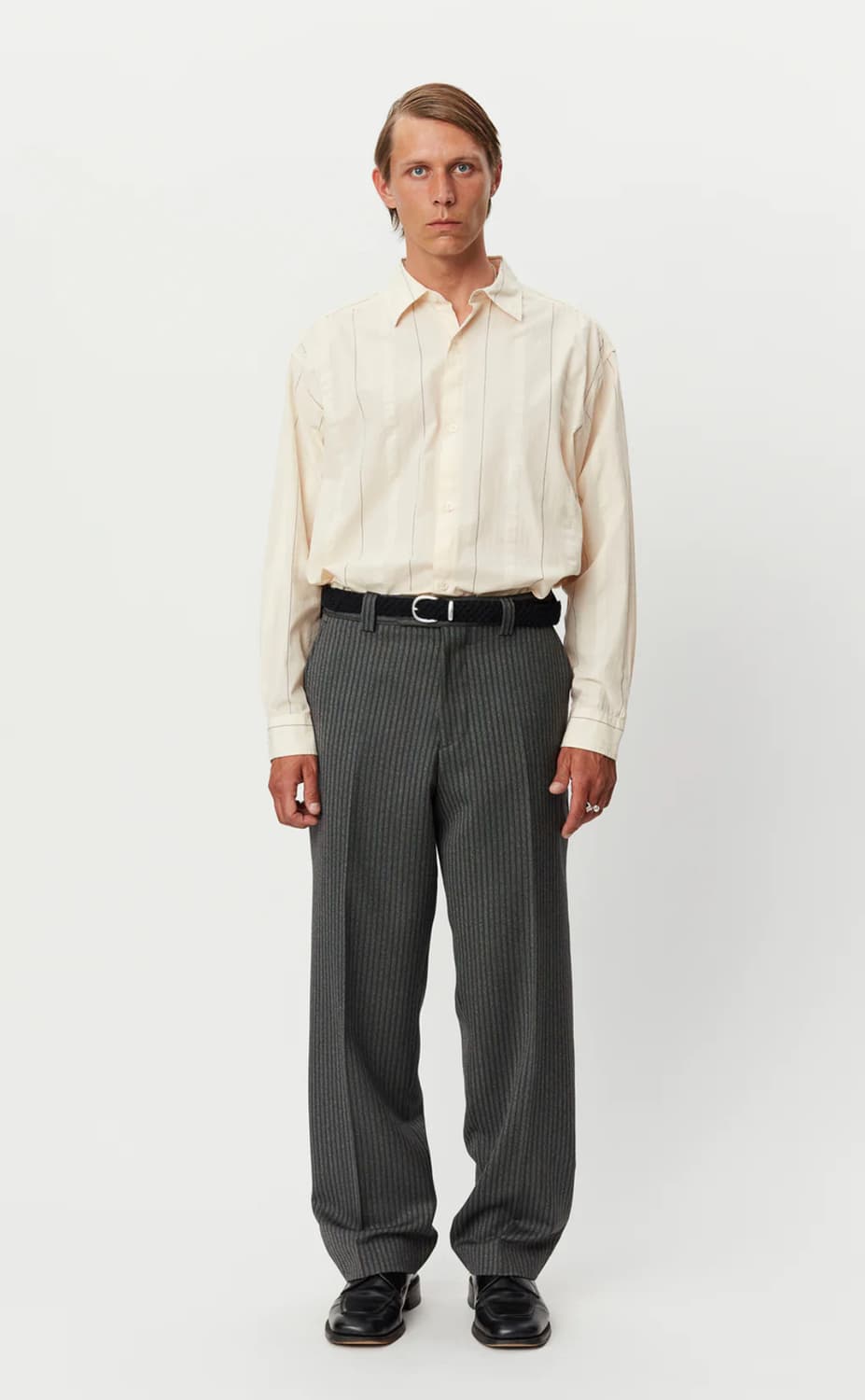 Mfpen 엠에프펜 울 스트라이프 팬츠 상품이미지1