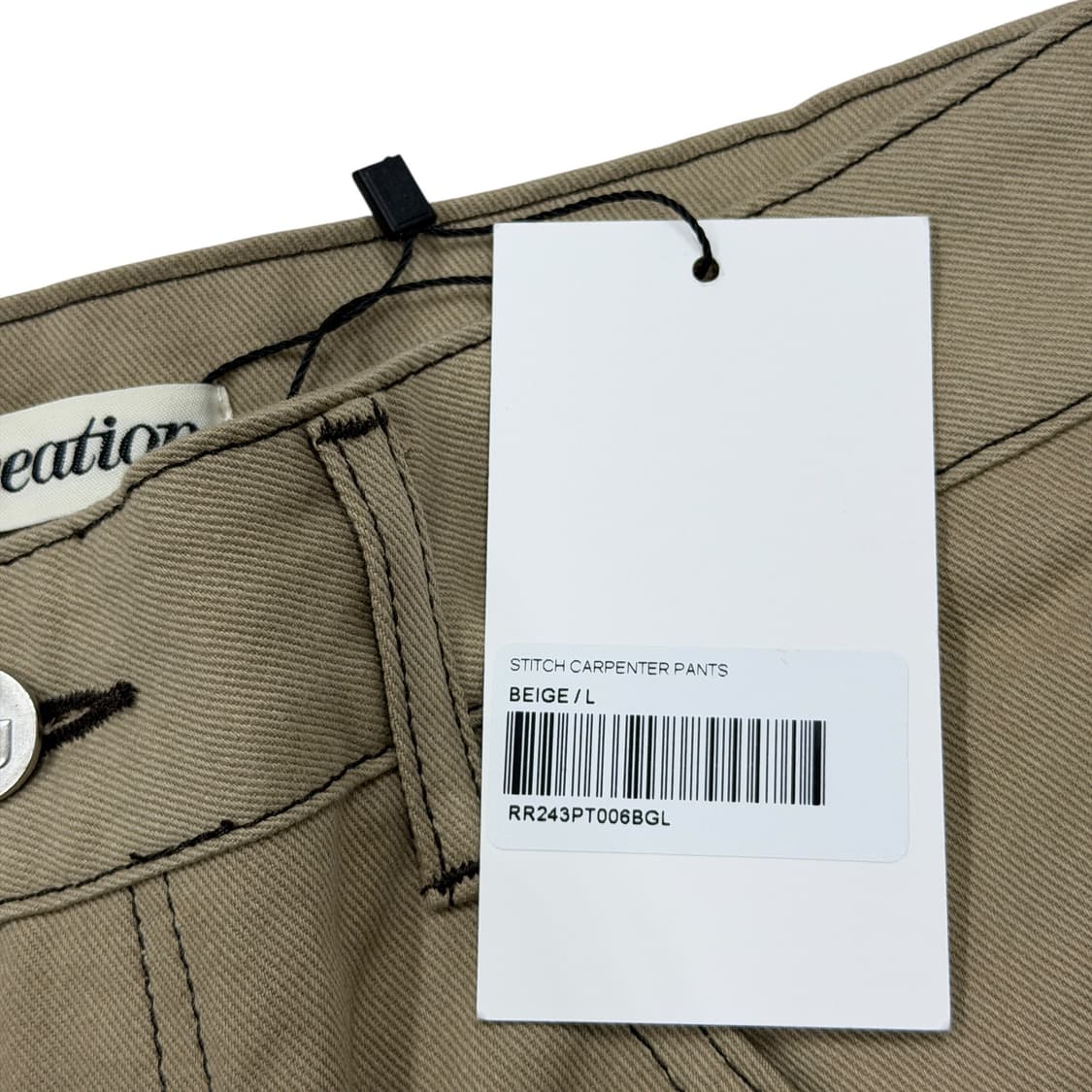 레스트앤레크레이션 스티치 카펜터 팬츠 바지 베이지 L 상품이미지4