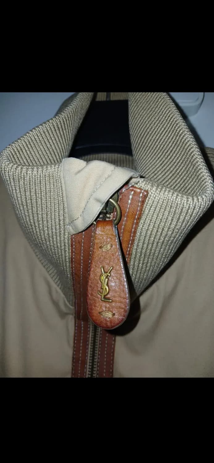 YSL rive gauche LEATHER TRIMMED JACKET 상품이미지3