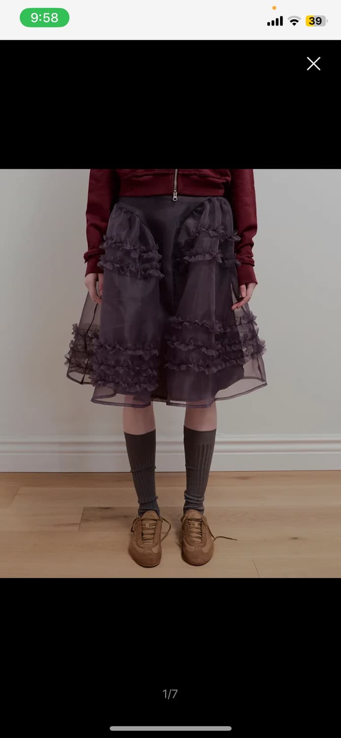 Aopt organza frill layered skirt 아옵트 오간자 상품이미지1