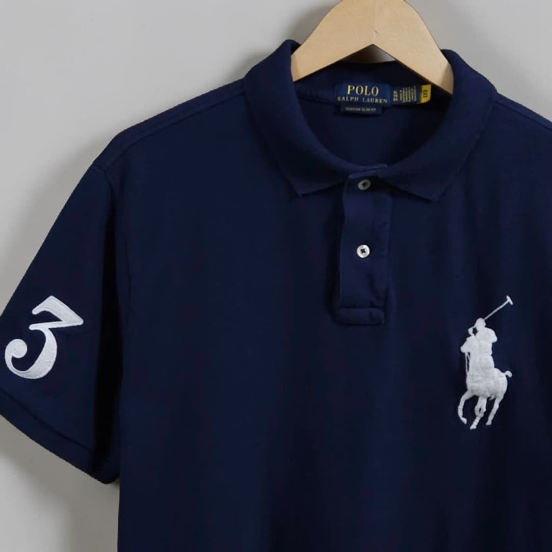 105~110 Polo 폴로 랄프로렌 빅포니 반팔 카라티 커스텀슬림핏 상품이미지2