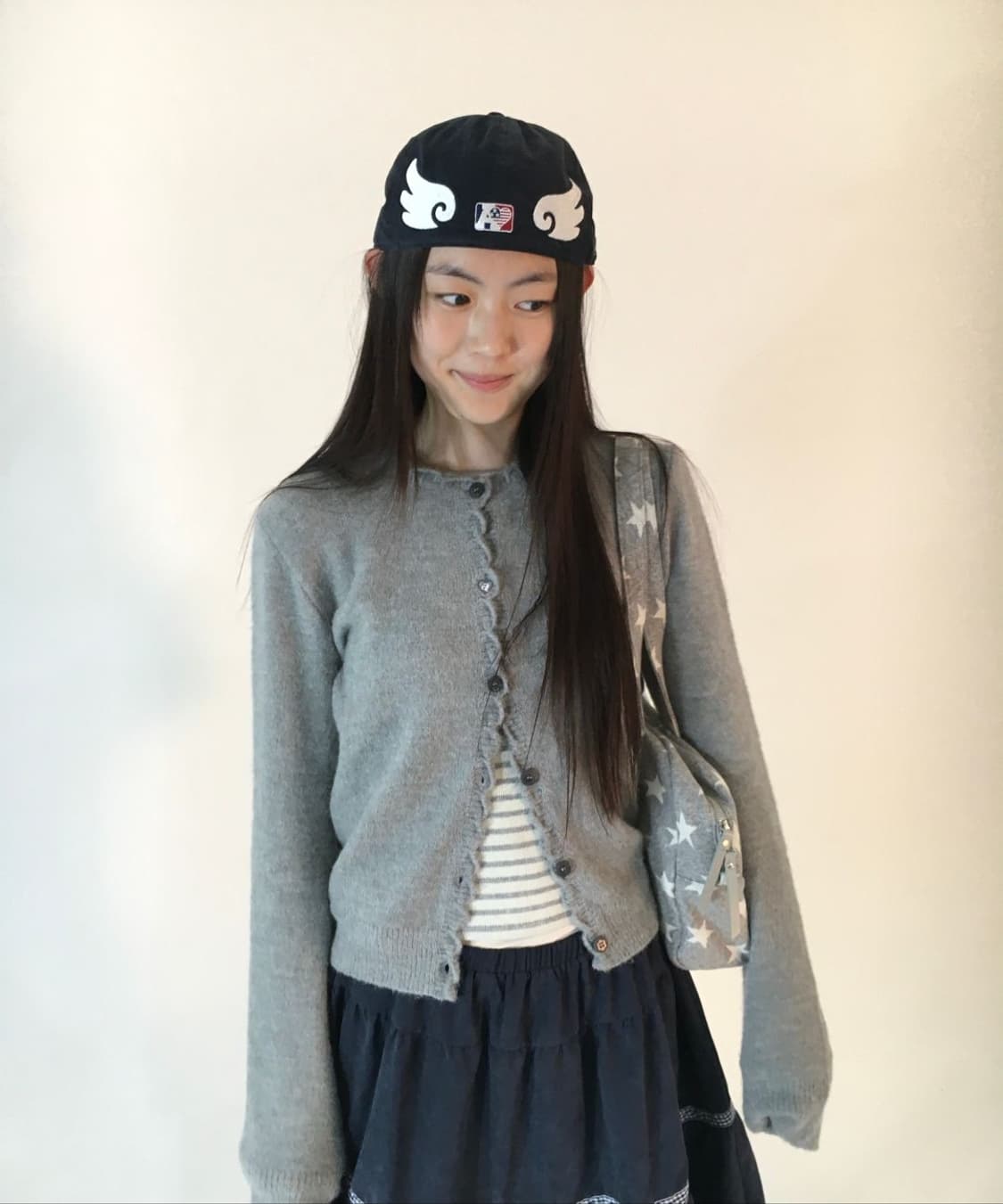 aeae EMBROIDERY TOTE BAG [STAR GREY] 상품이미지5