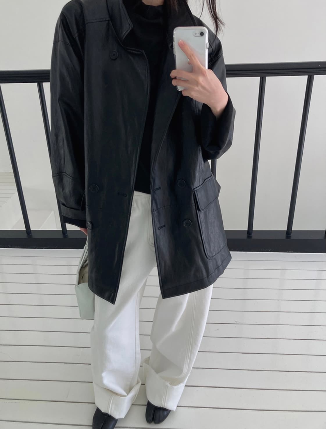 메이비베이비 Forefront Jacket 가죽자켓 상품이미지1