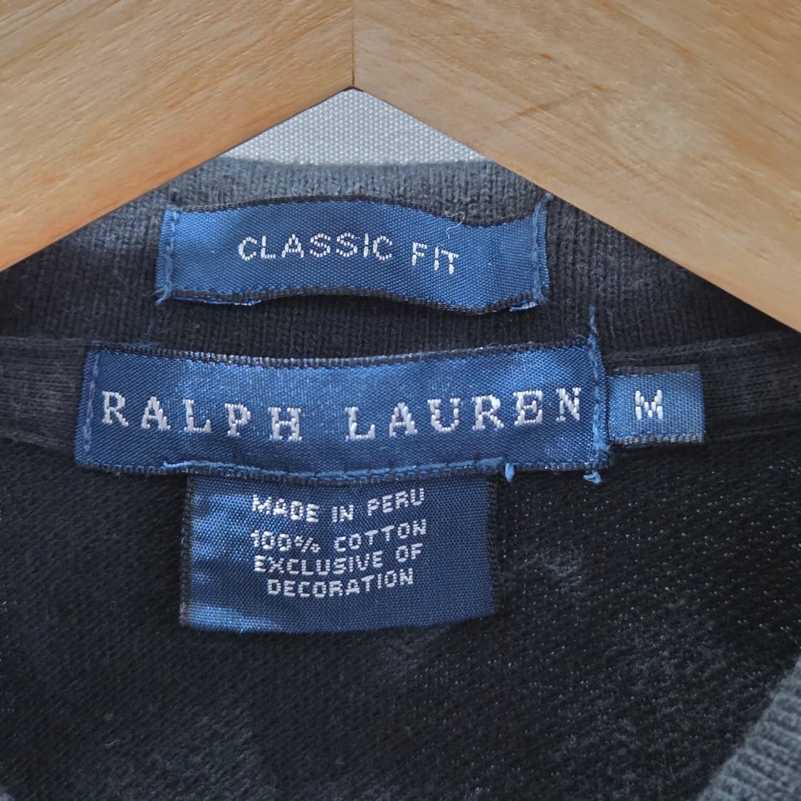 폴로랄프로렌 우먼 피케 카라 반팔티 블랙 M 상품이미지3