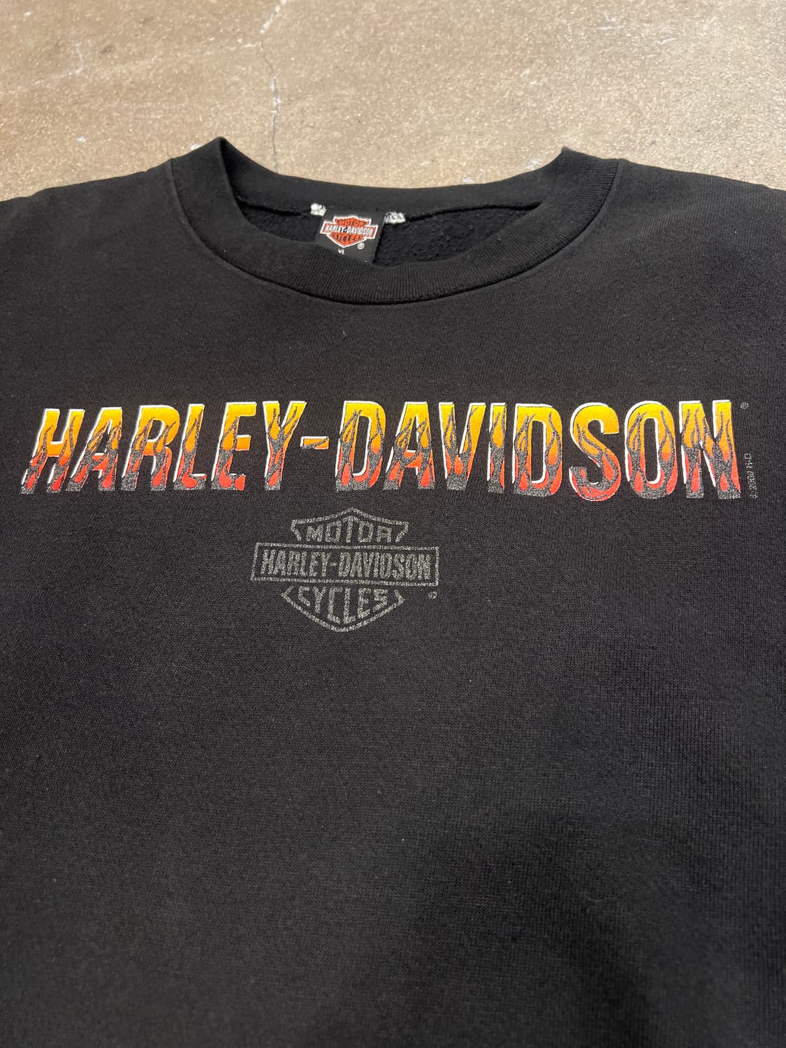 2000 할리데이비슨 플레임 글리터 맨투맨 상품이미지3