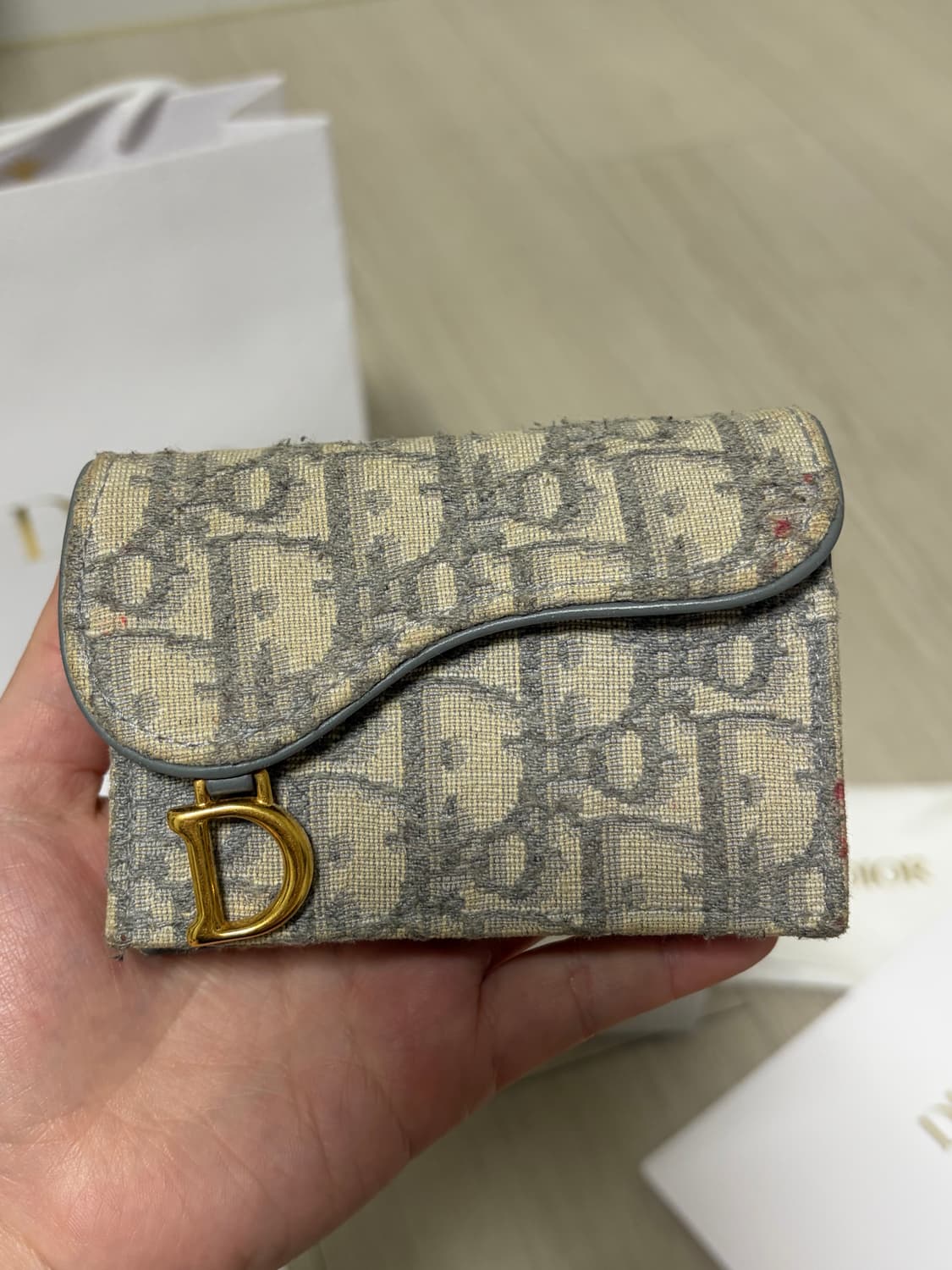 디올 오블리크 새들 지갑 상품이미지1