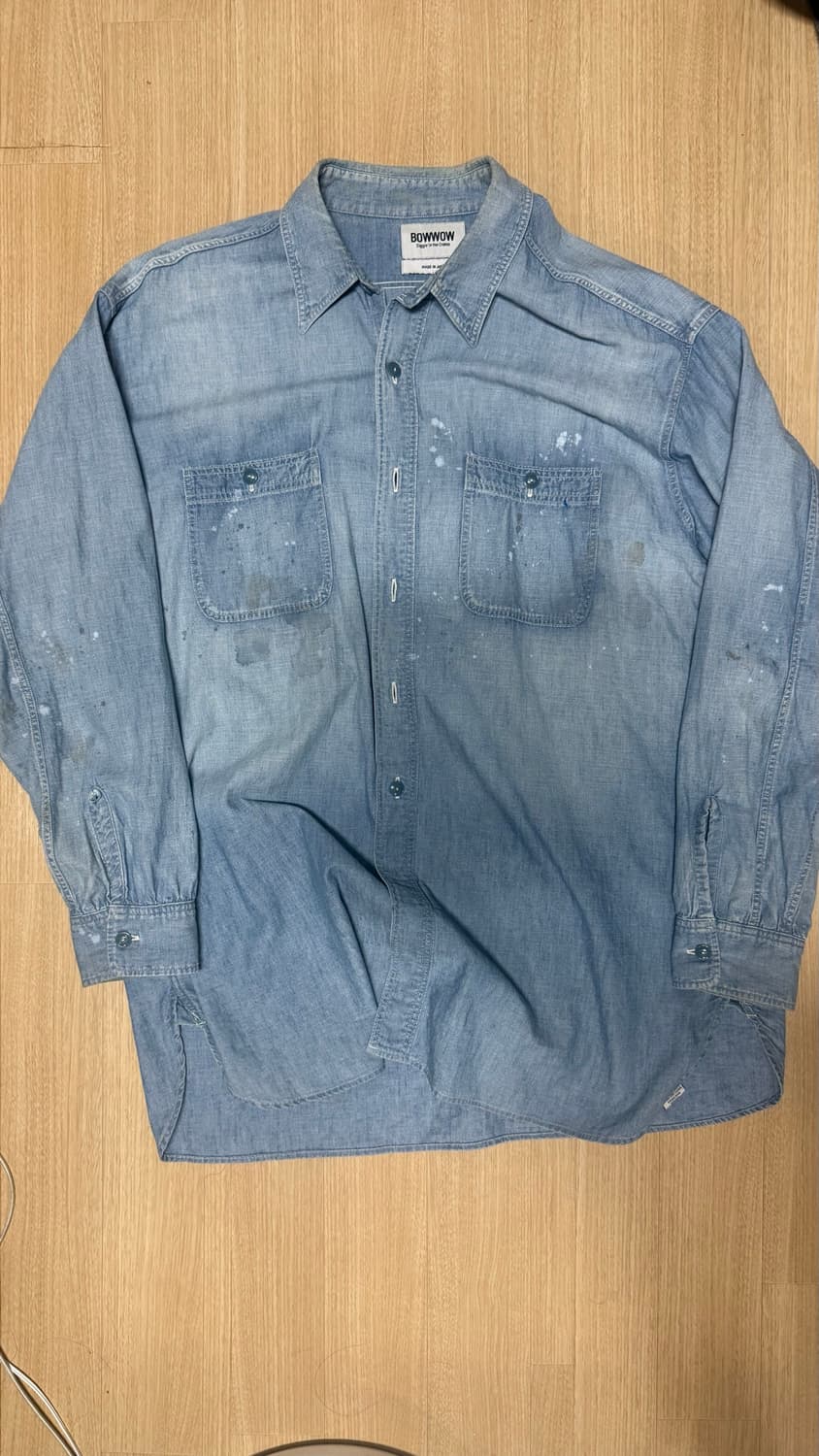 bowwow usn chambray shirts dusty L size 상품이미지2