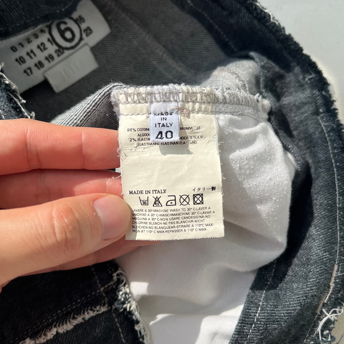 마틴 마르지엘라 6라인 컷오프 데님 미니 스커트 상품이미지6