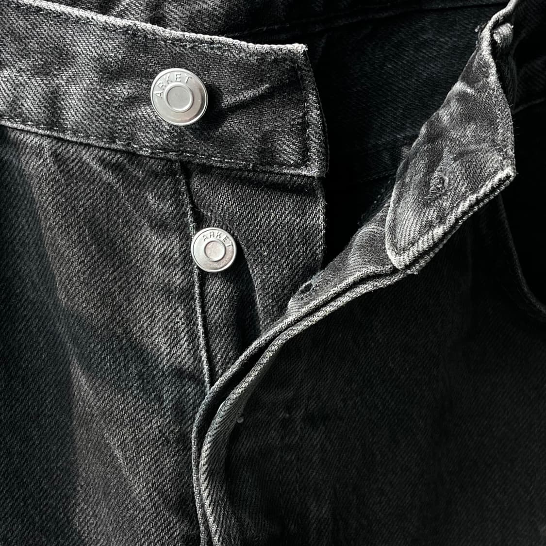 아르켓 OCEAN 루즈 스트레이트 진 블랙 33/32 상품이미지3