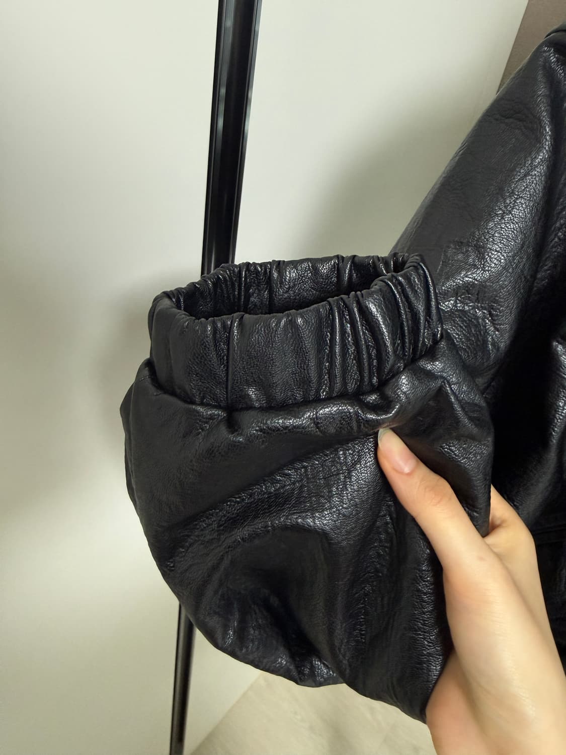 보헤미안서울 하이넥 레더자켓 3온스 상품이미지5