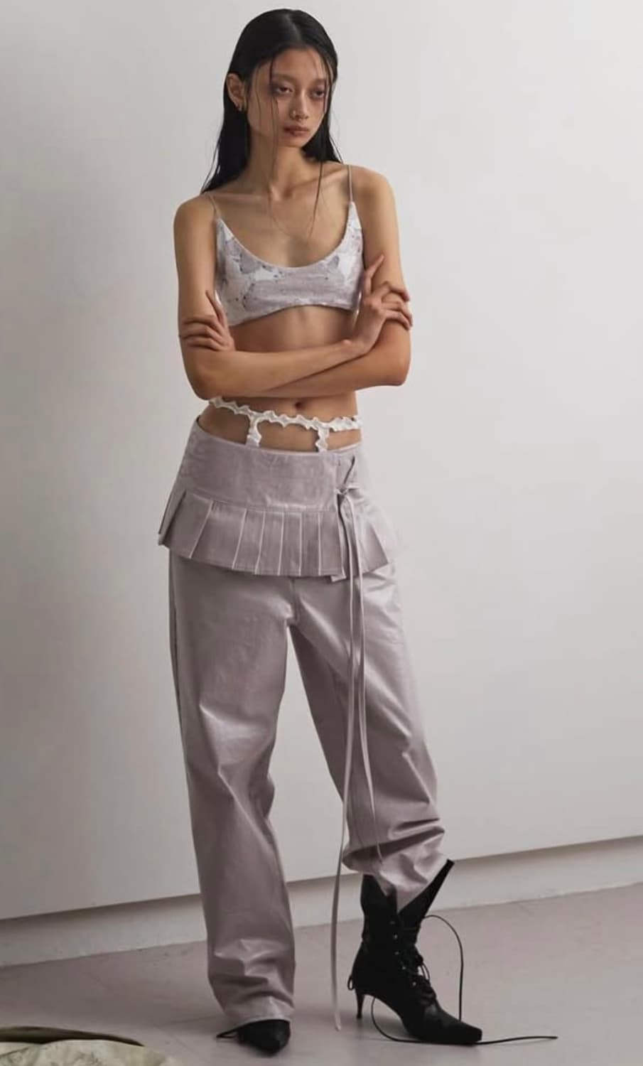 Graphic pants + skirt pink 상품이미지1