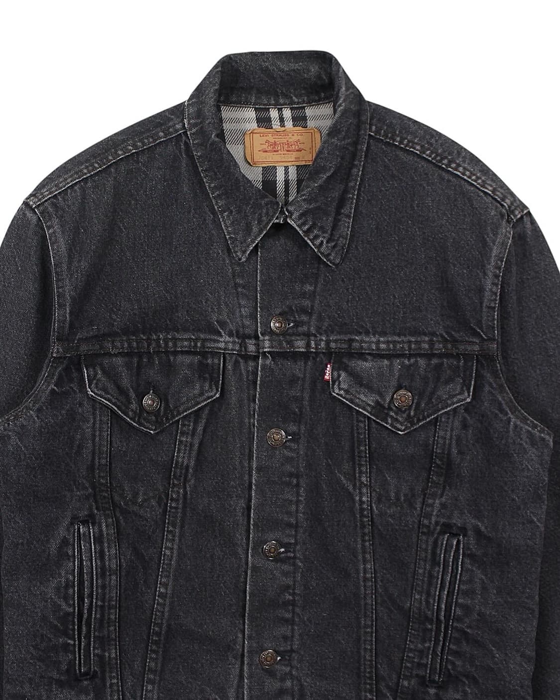 1986 USA 리바이스 70411-9454 블랙 데님 자켓 빈티지 미제 상품이미지5