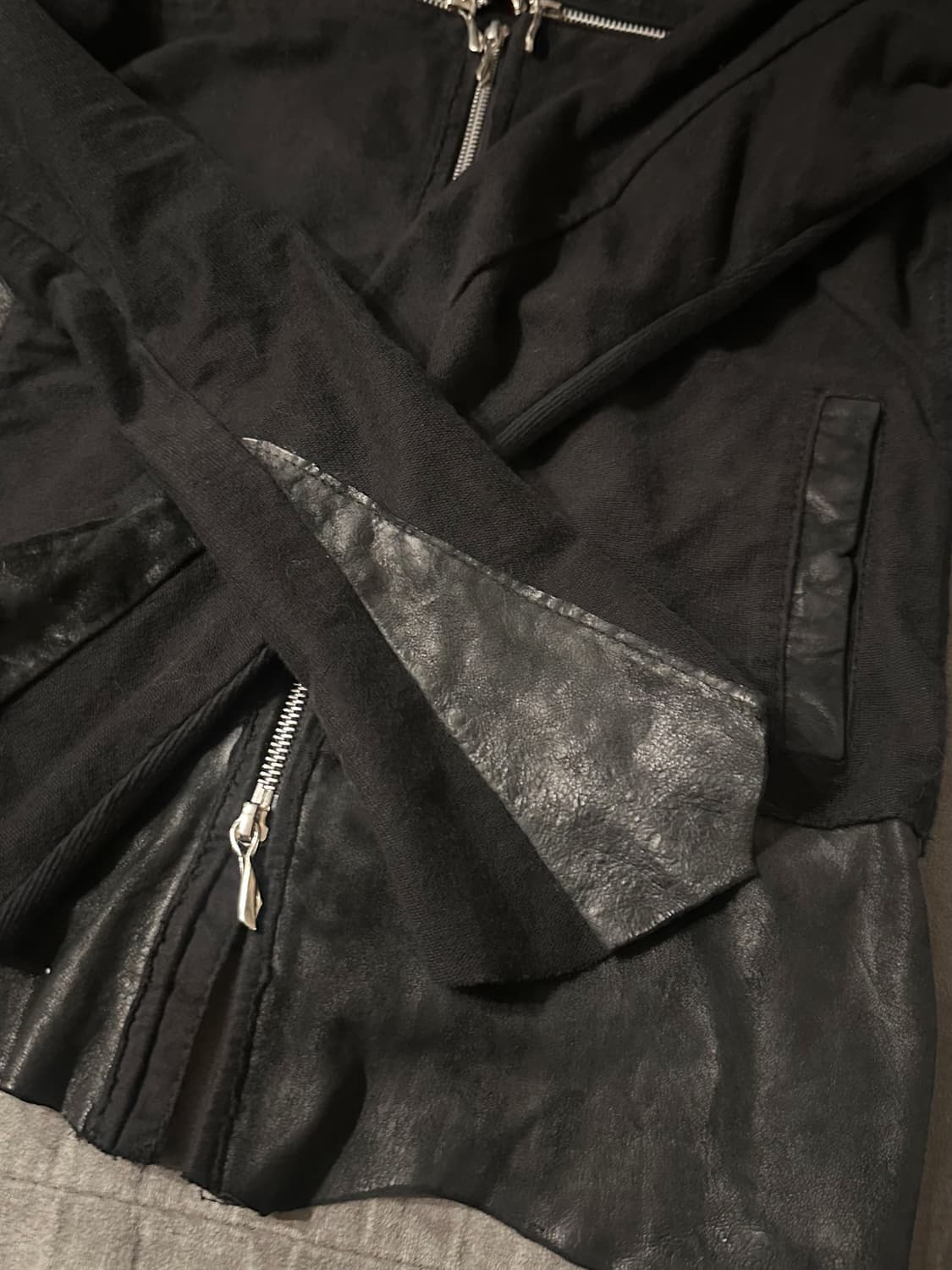14th addiction cross zip hoodie Black 상품이미지2