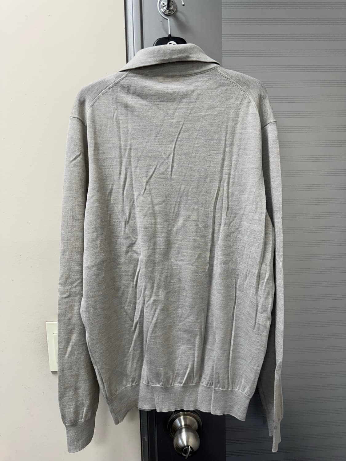 수트 서플라이 메리노 울 폴로 슬리브 니트 L 라이트 그레이 상품이미지2