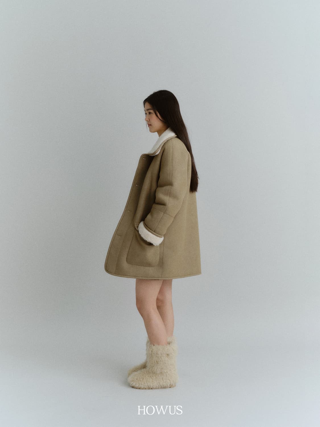 호와스 리버시블 무스탕 코트 상품이미지3