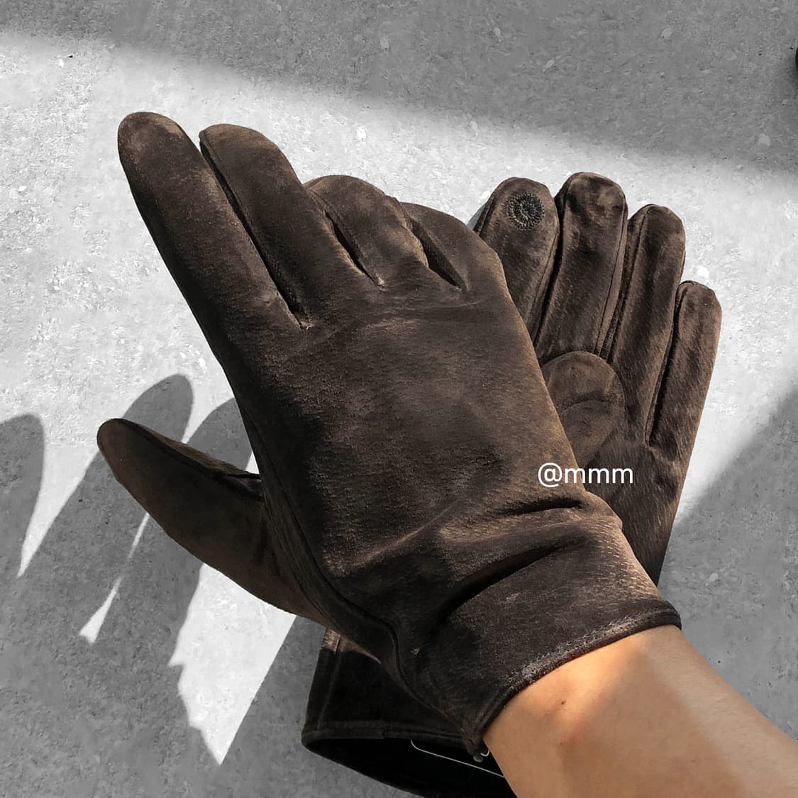 [Unisex] 스웨이드 가죽 장갑 블랙 상품이미지2