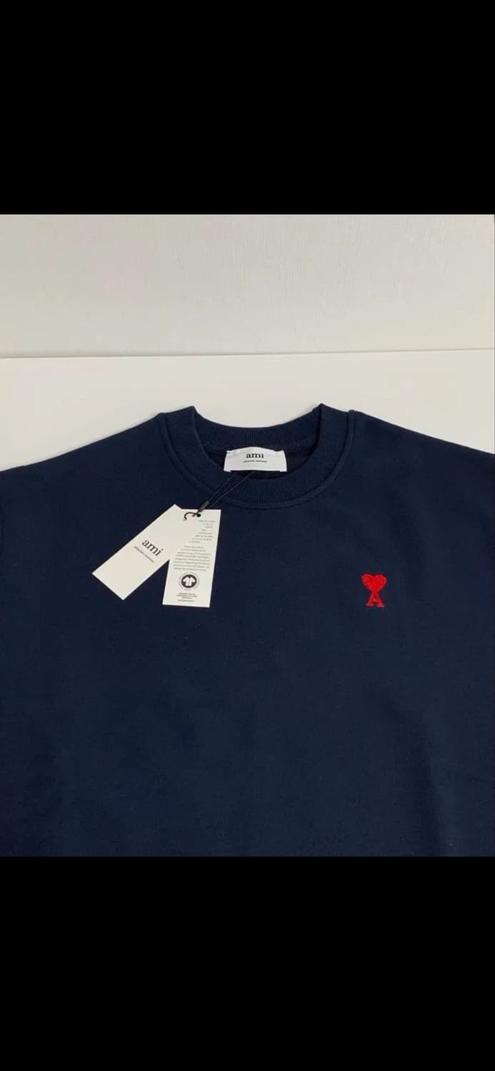새상품) 아미 맨투맨 논기모 스몰로고 남녀공용 / 그레이,블랙,네이비 상품이미지4