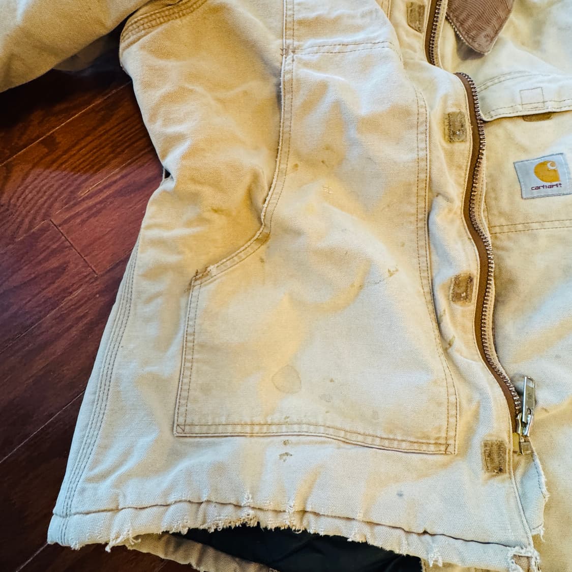 [세일]칼하트 C03 샌드스톤 초어자켓 페이딩 XL~2XL 빈티지 덕캔 상품이미지8