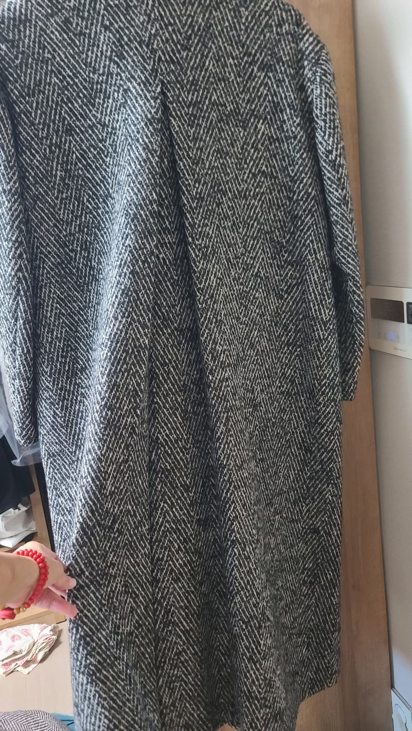 헤링본코트 모직 오버핏코트 울코트 상품이미지3