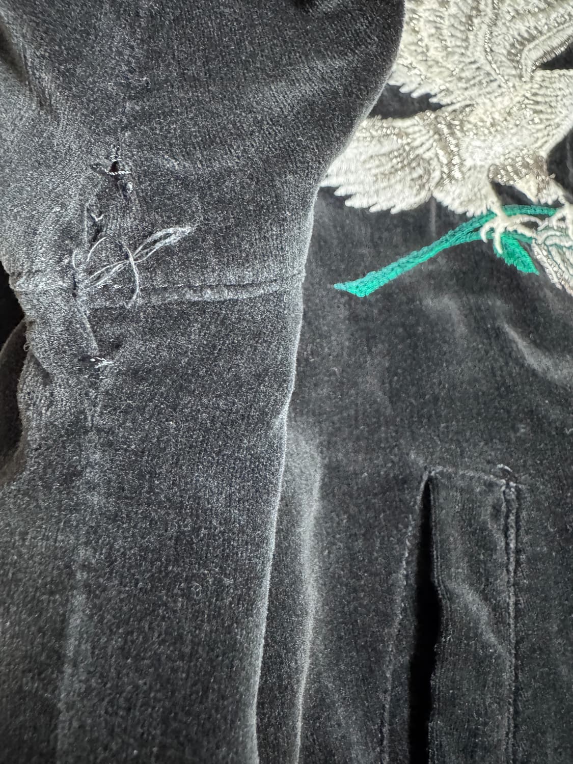 빈티지 90s YOKOSUKA JAPAN 벨벳 스카잔 M 상품이미지6