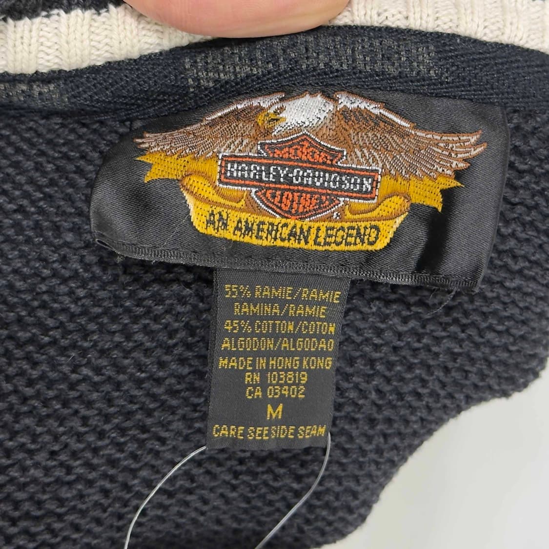 할리데이비슨 우먼 투웨이 니트 집업 가디건 상품이미지4