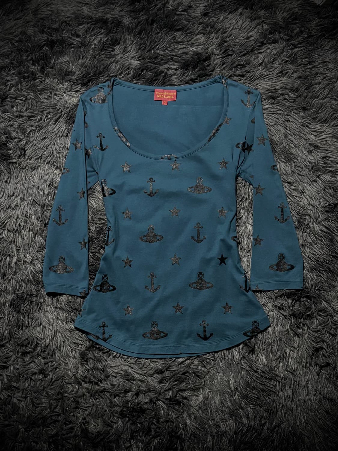 Vivienne Westwood 오브 앵커 패턴 7부 슬리브 상품이미지1
