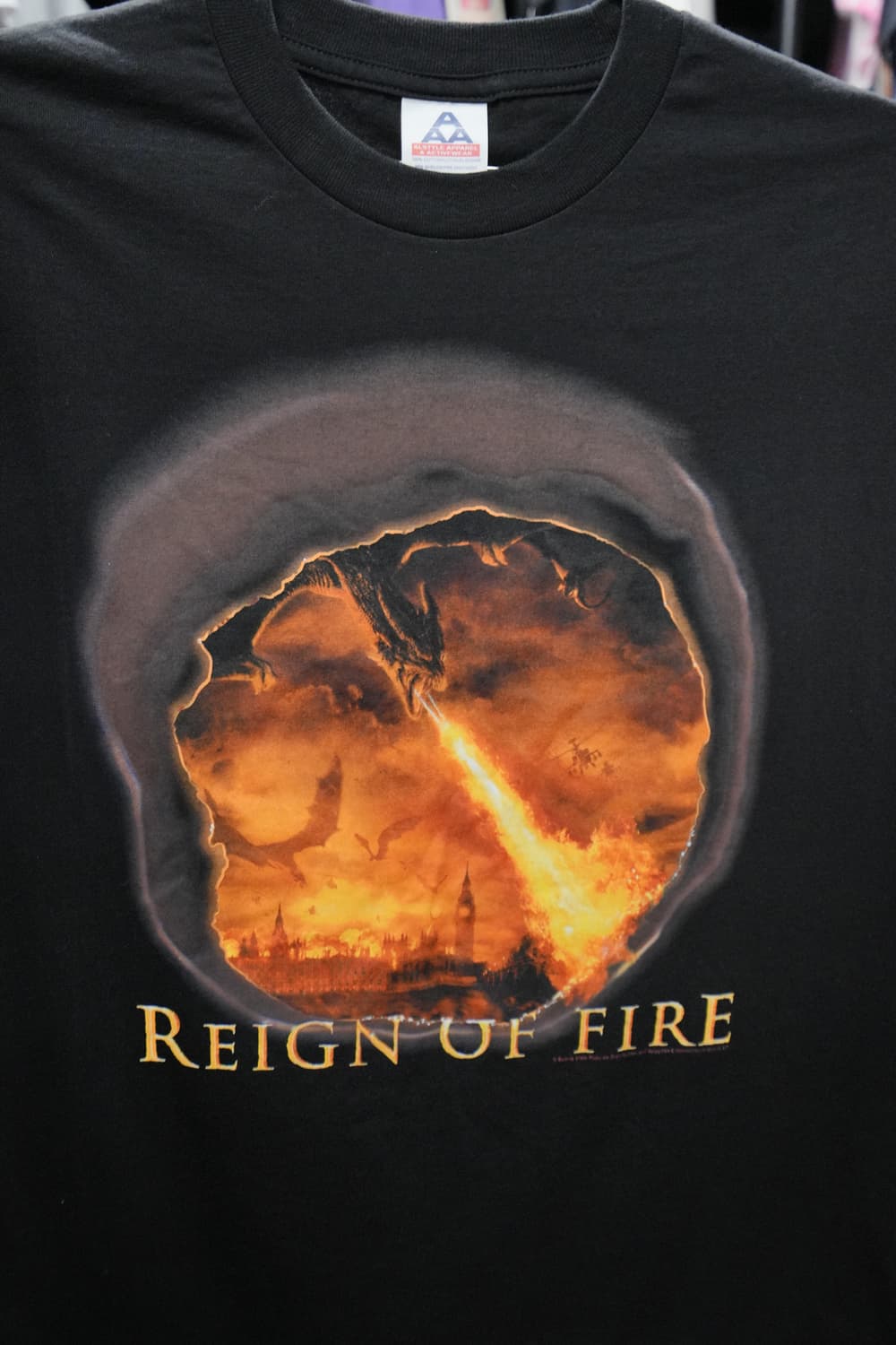 2002년 빈티지 영화 레인 오프 파이어 프로모 티셔츠 상품이미지2