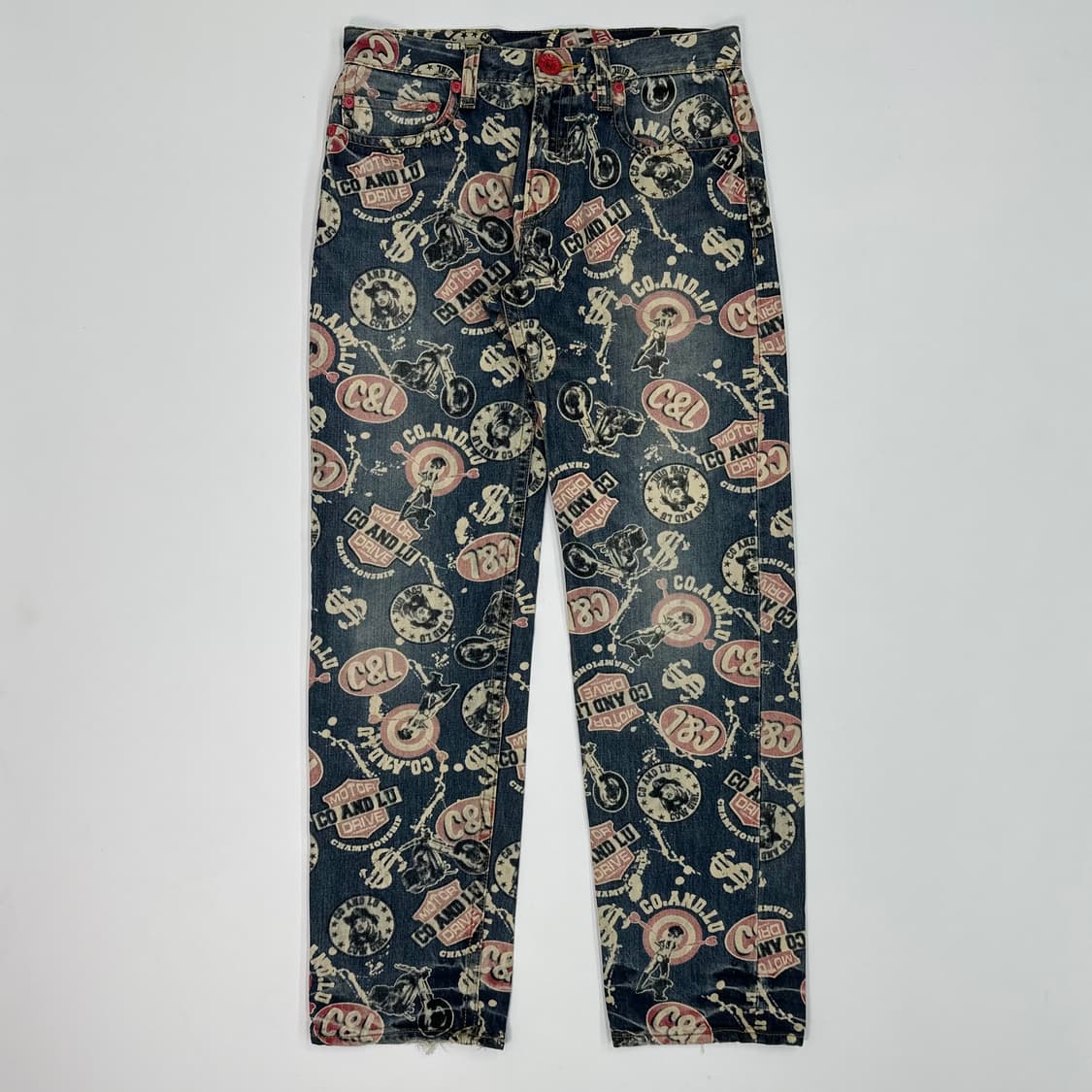 co&lu graphics denim pants 상품이미지4