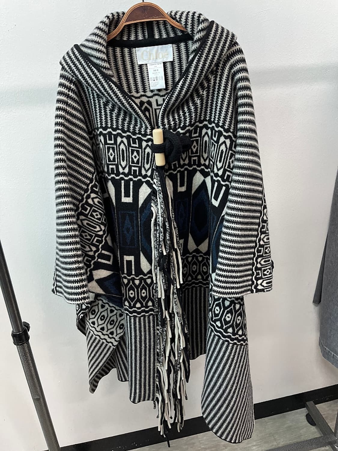 여) 끌로에 프린지 후드 판초  상품이미지4