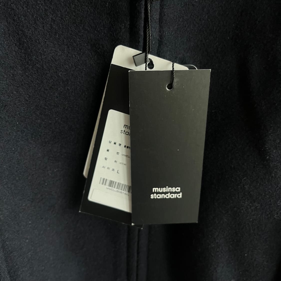 [새상품] 무신사 스탠다드 울 블렌드 해링턴 재킷 네이비 상품이미지2