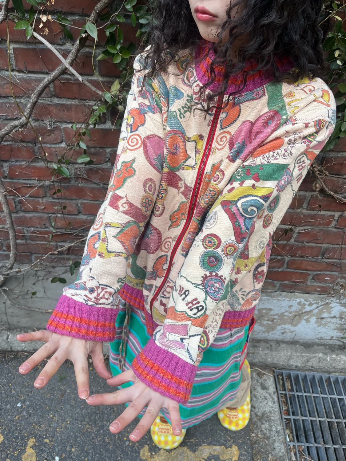 히피 에스닉 페이즐리 패턴 양면 자켓 상품이미지4