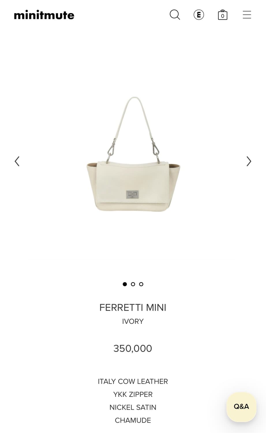 MINITMUTE FERRETTI MINI IVORY 상품이미지1