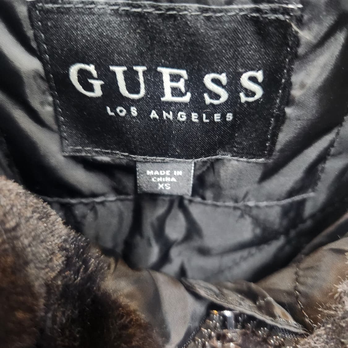 게스 밍크 에코퍼 숏 집업 자켓 M 상품이미지5