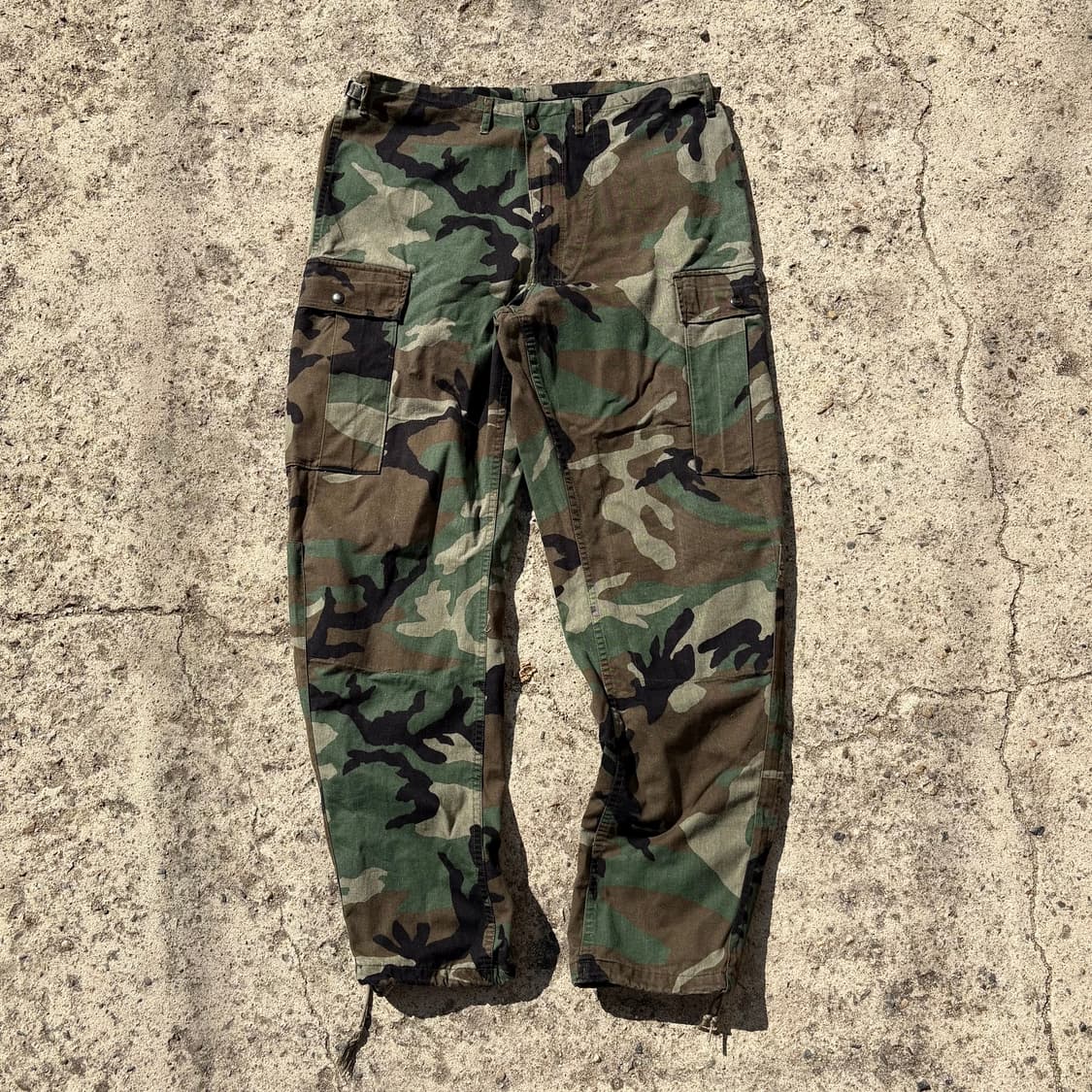 (M) 90s US army 밀리터리 우드랜드 카모 상하의 세트 상품이미지5