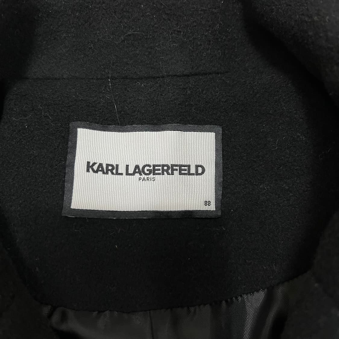 칼 라거펠트 여성 캐시미어 더블 롱코트 [블랙] L/100 상품이미지4