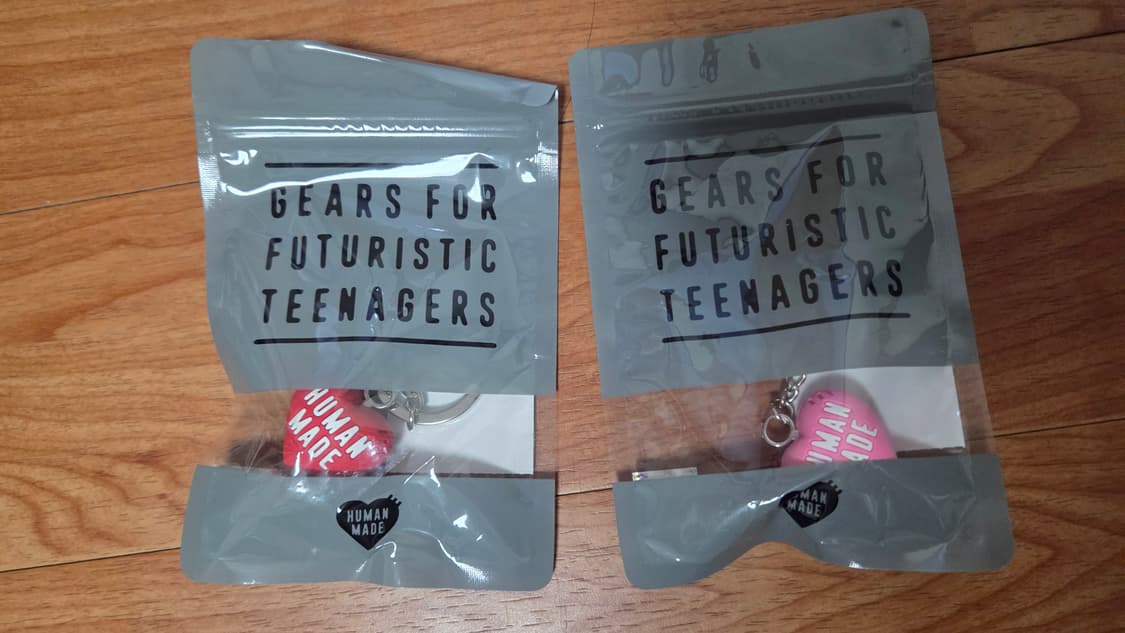 휴먼메이드 하트 러버 키체인 레드,핑크 상품이미지1