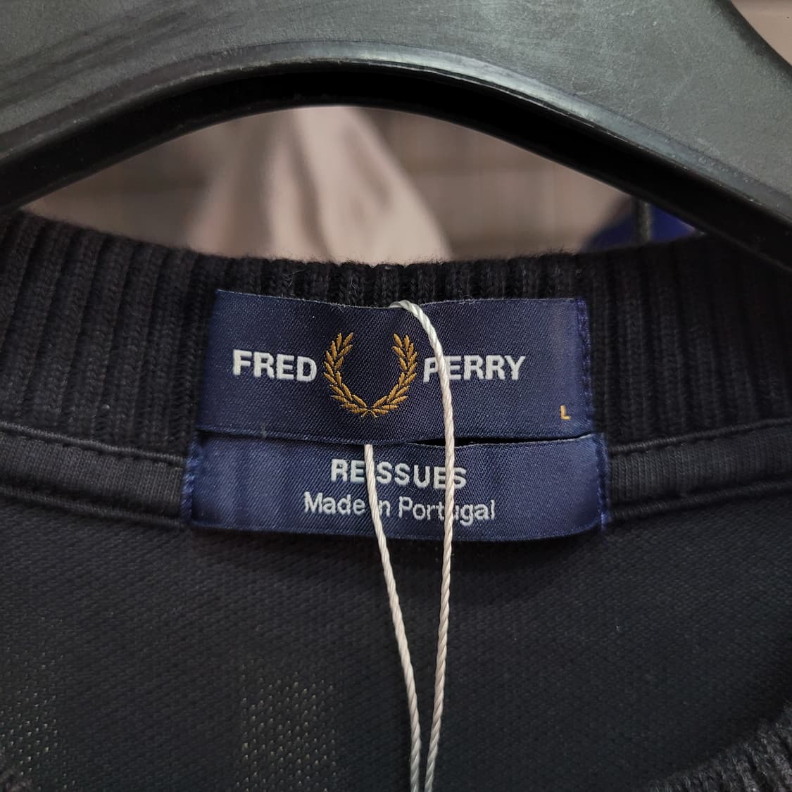 FRED PERRY 프레드페리 반팔 니트 블랙 상품이미지2